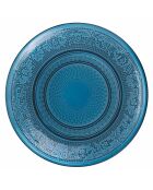 6 Brotteller aus blauem Ozeanglas - D.15 cm