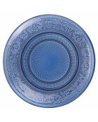 6 Brotteller aus blauem Ozeanglas - D.15 cm