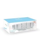 6 geometrische transparante waterglazen - 38 cl