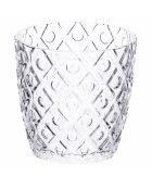 6 geometrische transparante waterglazen - 38 cl