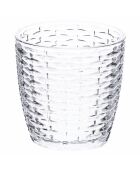 6 geometrische transparante waterglazen - 38 cl