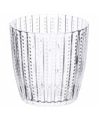 6 geometrische transparante waterglazen - 38 cl