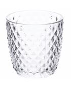 6 geometrische transparante waterglazen - 38 cl