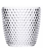 6 geometrische transparante waterglazen - 38 cl