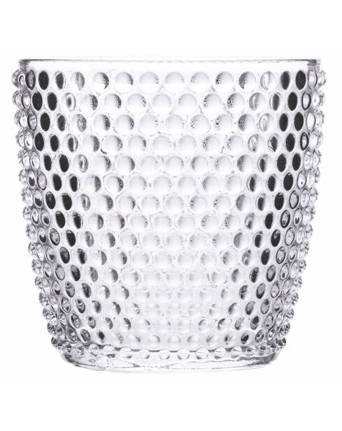 6 geometrische transparente Wassergläser - 38 cl