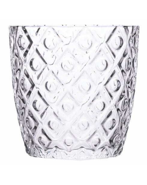 6 geometrische transparente Wassergläser - 38 cl