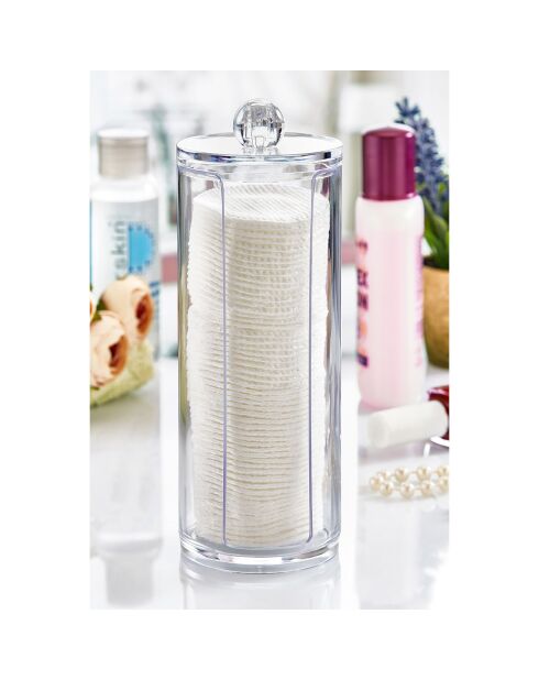 Transparante doos voor wattenstaafjes - 6x6x17 cm