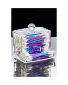 Transparante doos voor wattenstaafjes - 9x11x6 cm