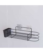 Support de douche noir - 9x36 x12 cm