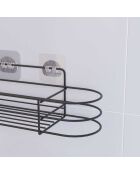 Support de douche noir - 9x36 x12 cm