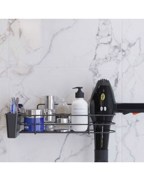 Support de douche noir - 9x36 x12 cm