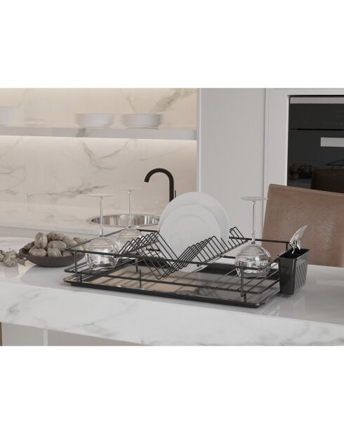 Porte-vaisselle noir - 47x31x11