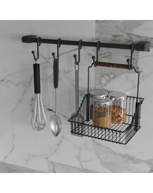 Schwarzer Organizer - 60x21x24 cm