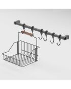 Organisateur noir - 60x21x24 cm