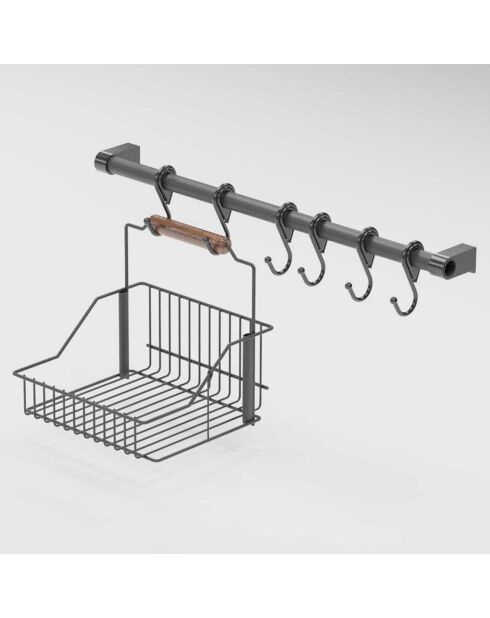 Schwarzer Organizer - 60x21x24 cm