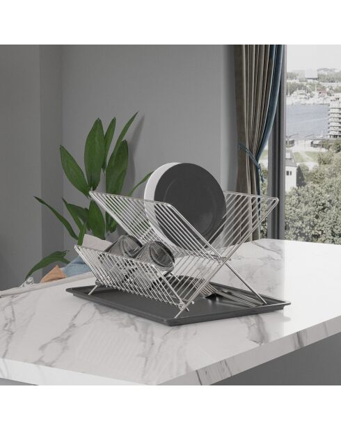 Porte-vaisselle noir - 35.5x29.5x26 cm