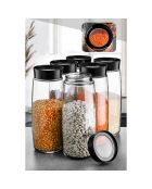 Set de bocaux 6 Pièces transparent - 10x26 cm