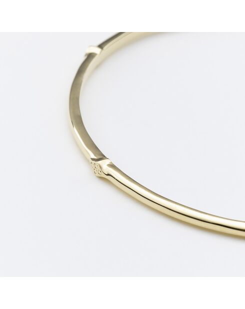Brazalete de latón dorado y óxido de circonio