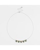 Collier en Argent, Laiton & Amazonite