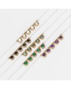 Collier en Argent, Laiton & Nacre blanche