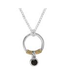 Collier en Argent, Laiton & Onyx noir