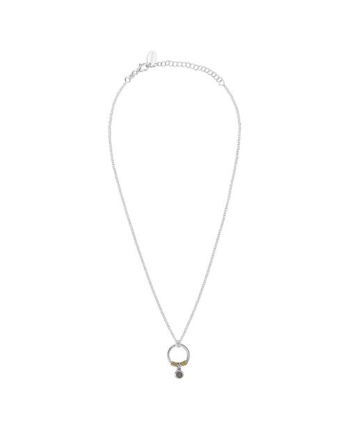 Collier en Argent, Laiton & Labradorite