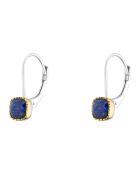 Boucles d'oreilles en Argent, Laiton & Améthyste violette