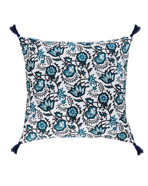 Housse de coussin Carma bleu peacock