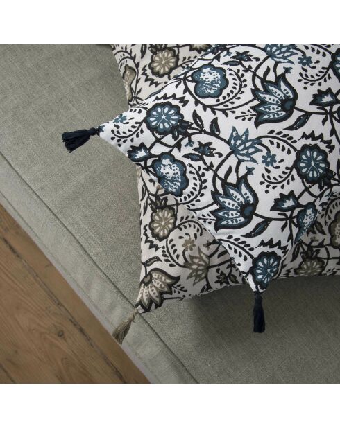 Housse de coussin Carma bleu peacock