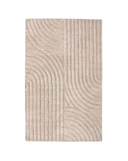 Tapis rectangulaire Dana Viscose beige - 160x230 cm