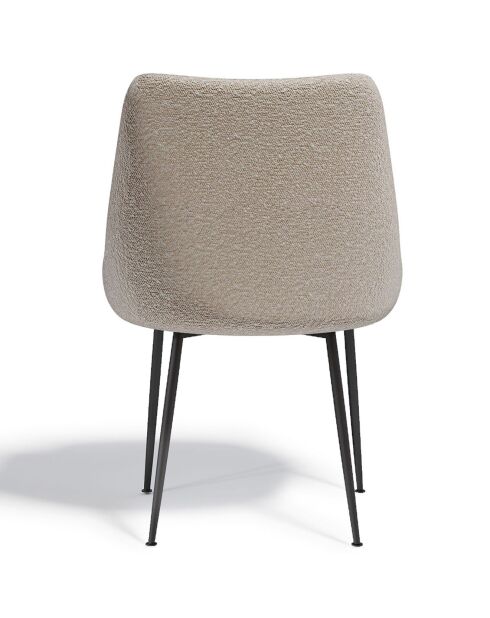 2 Chaises Rakel Bouclette taupe - 82x64x55 cm