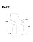 2 Chaises Rakel Bouclette taupe - 82x64x55 cm