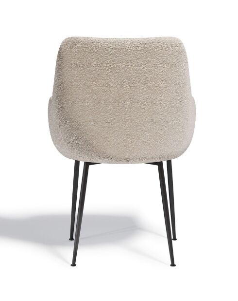 2 Petits Fauteuils Rakel Bouclette taupe - 82x64x55 cm