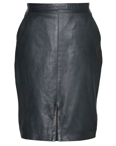 Jupe longue en Cuir Bangaly noire