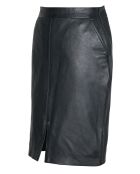 Jupe longue en Cuir Bangaly noire