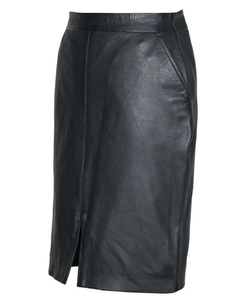 Jupe longue en Cuir Bangaly noire
