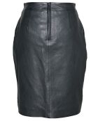 Jupe longue en Cuir Bangaly noire