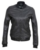 Bombers en Cuir Byfan noir