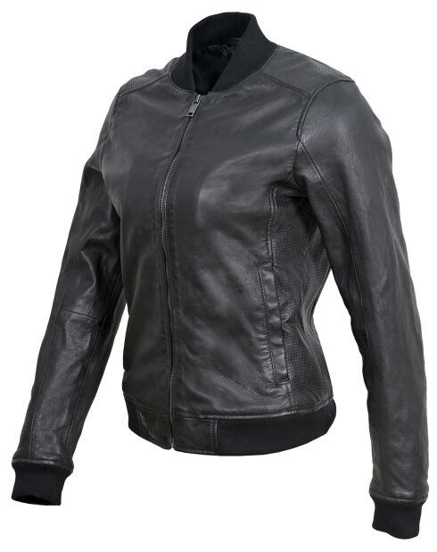Bombers en Cuir Byfan noir
