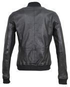 Bombers en Cuir Byfan noir