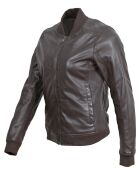 Bombers en Cuir Byfan marron