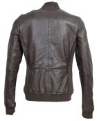 Bombers en Cuir Byfan marron