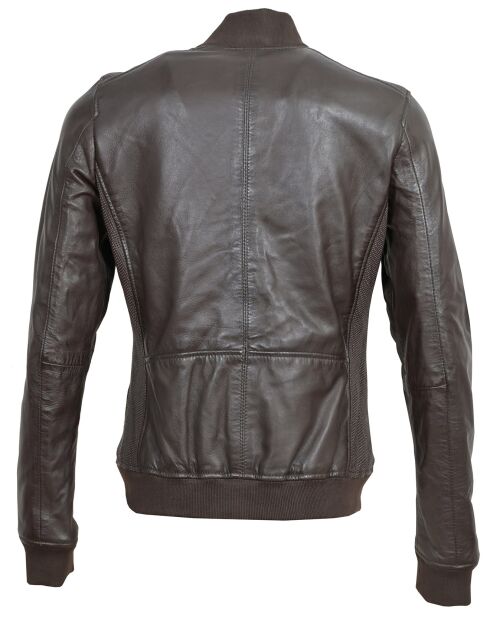 Bombers en Cuir Byfan marron