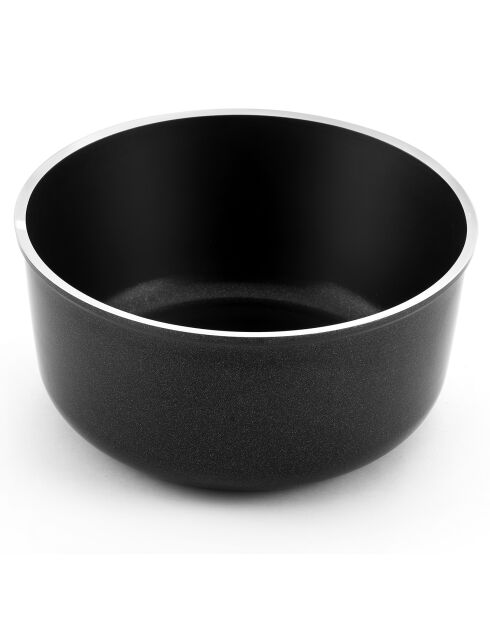 3 Casseroles induction + 1 poignée Arom noires - D. 16/18/20 cm
