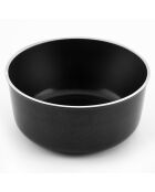 3 Casseroles induction + 1 poignée Arom noires - D. 16/18/20 cm