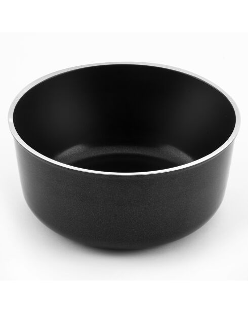 3 Casseroles induction + 1 poignée Arom noires - D. 16/18/20 cm