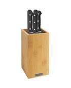 Bloc spaguetti + 5 couteaux en bois clair Universal marron - 26x15.5 cm