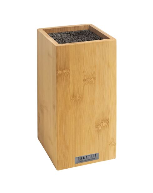 Bloc spaguetti + 5 couteaux en bois clair Asean marron