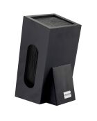 Bloc spaguetti + 5 couteaux en bois noir Asean noir