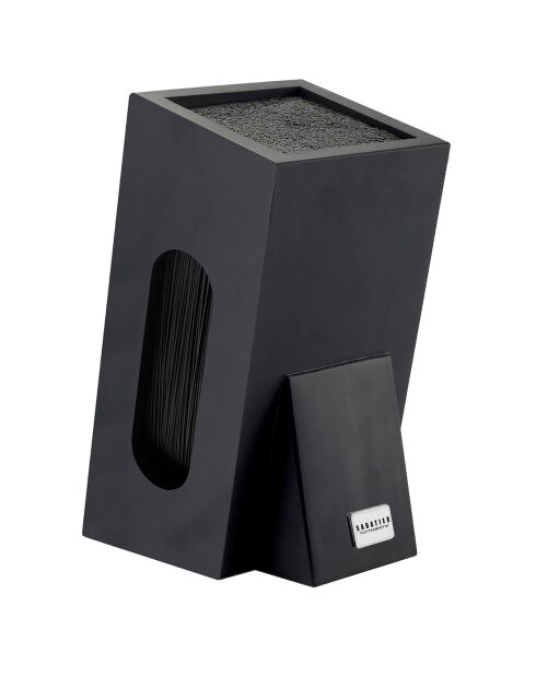 Bloc spaguetti + 5 couteaux en bois noir Asean noir